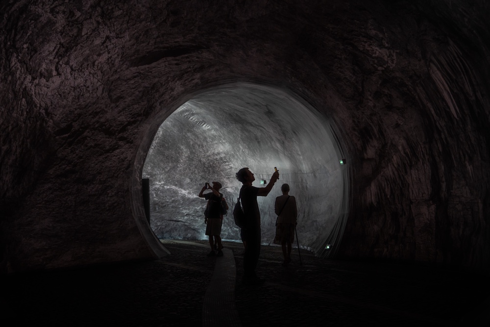 A sound installation by Thomas Bangalter, formerly of the French electronic duo Daft Punk, accompanies the work, filling the cavern with low rumbles, echoes and pulses (AP Photo/Aurelien Morissard)