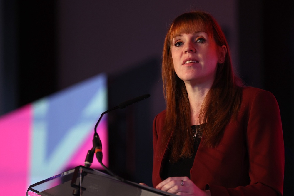 Angela Rayner has warned Andy Burnham ‘must’ win this week’s by-election in Makerfield as she accused Reform UK’s candidate of being ‘Nigel Farage’s sexist puppet’ (Getty)