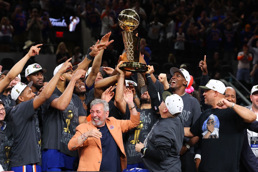 James Dolan's New York Knicks won the NBA championship title Saturday for the first time in 53 years (Getty Images)