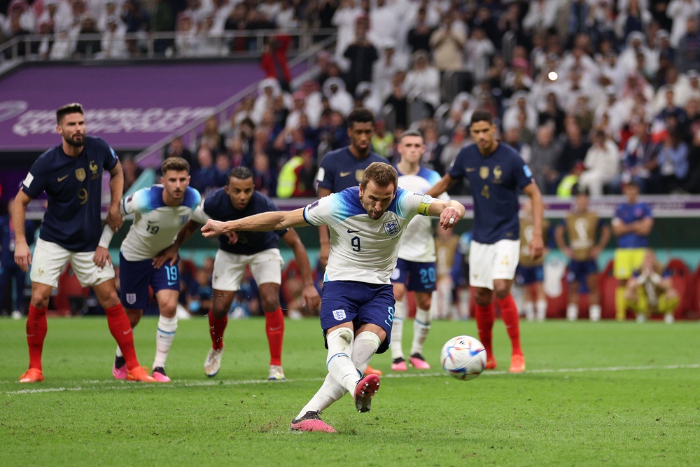 England's defeat to France in the 2022 World Cup came by the narrowest of margins after Harry Kane's penalty miss (Getty)