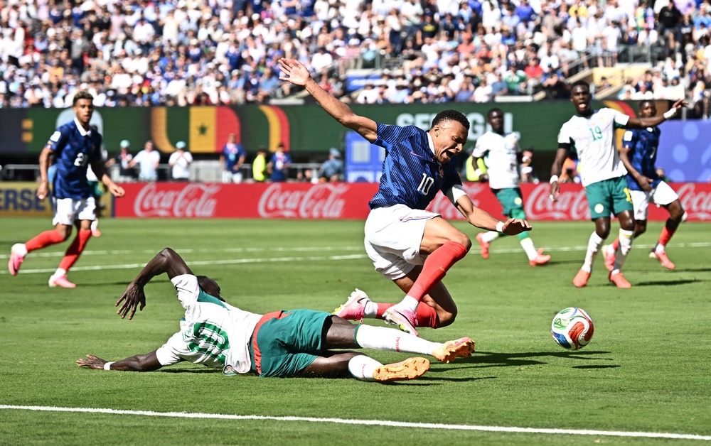 Image from: France vs Senegal LIVE: Les Bleus open World Cup with statement win despite controversial penalty call