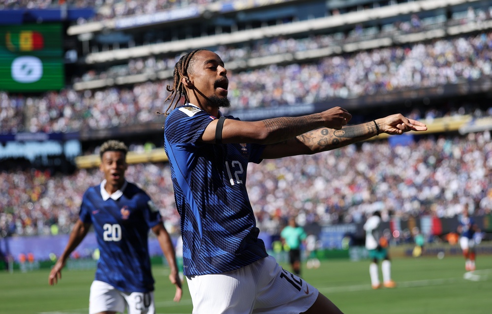 Bradley Barcola dinked the second goal over Edouard Mendy (Getty)