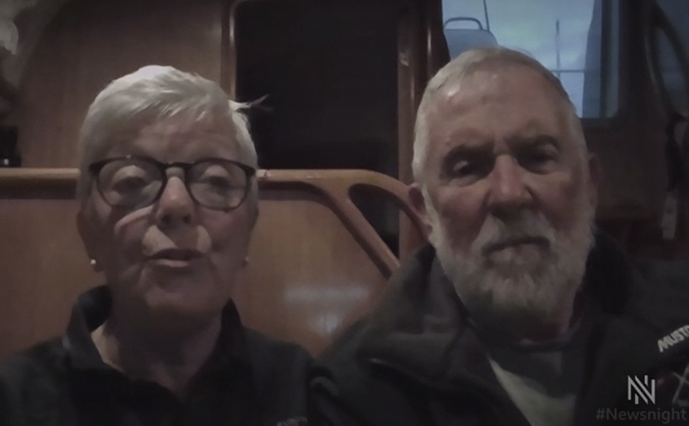 Jane and Alan Kelvey appeared unphased during an interview with Newsnight's Victoria Derbyshire (BBC Newsnight)