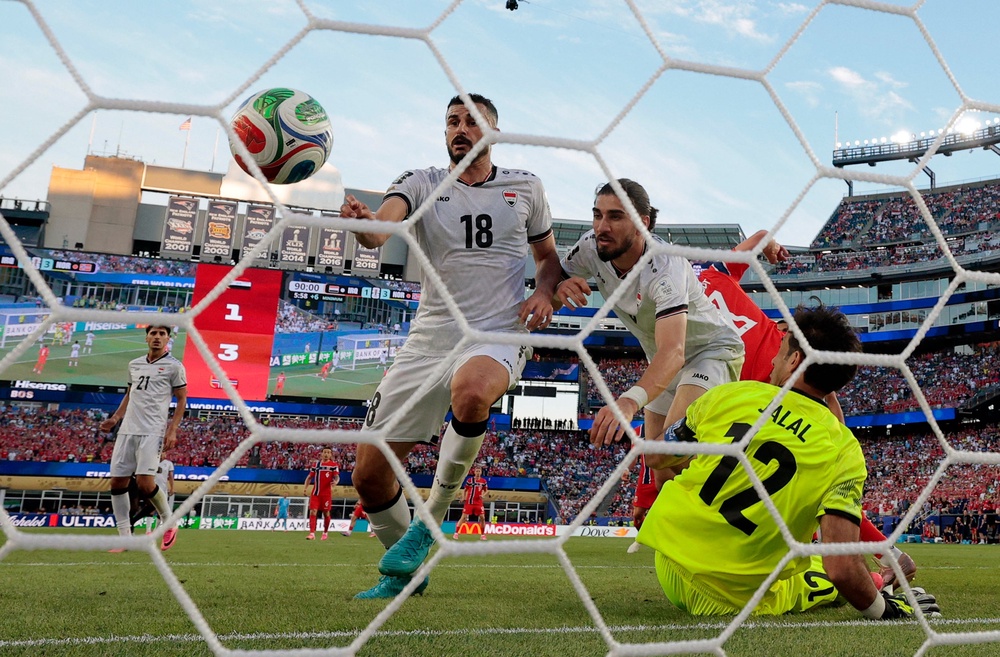 Hussein was then unfortunate to score at the other end in the final moments of extra time (Reuters)
