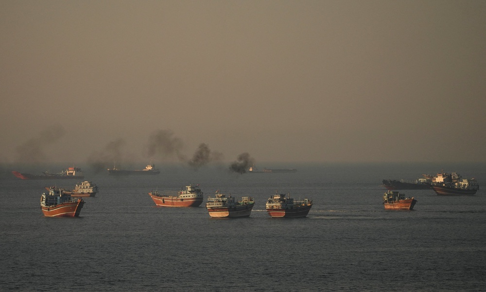 The war resulted in the closure of the Strait of Hormuz, causing chaos on international shipping and sending oil prices soaring (Reuters)