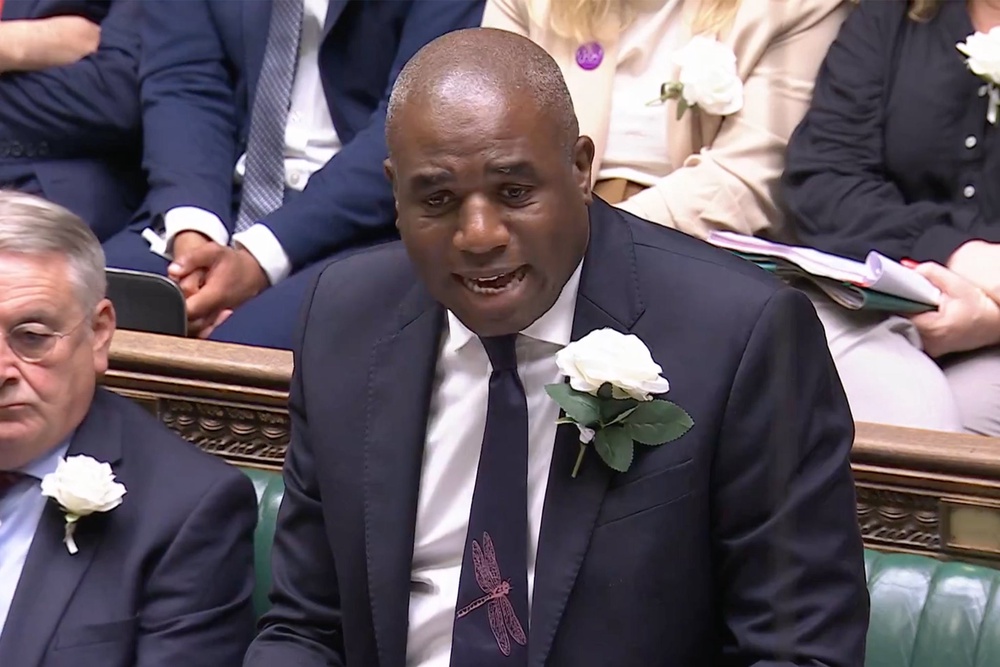 David Lammy began PMQs with a tribute to Jo Cox (Parliament TV)