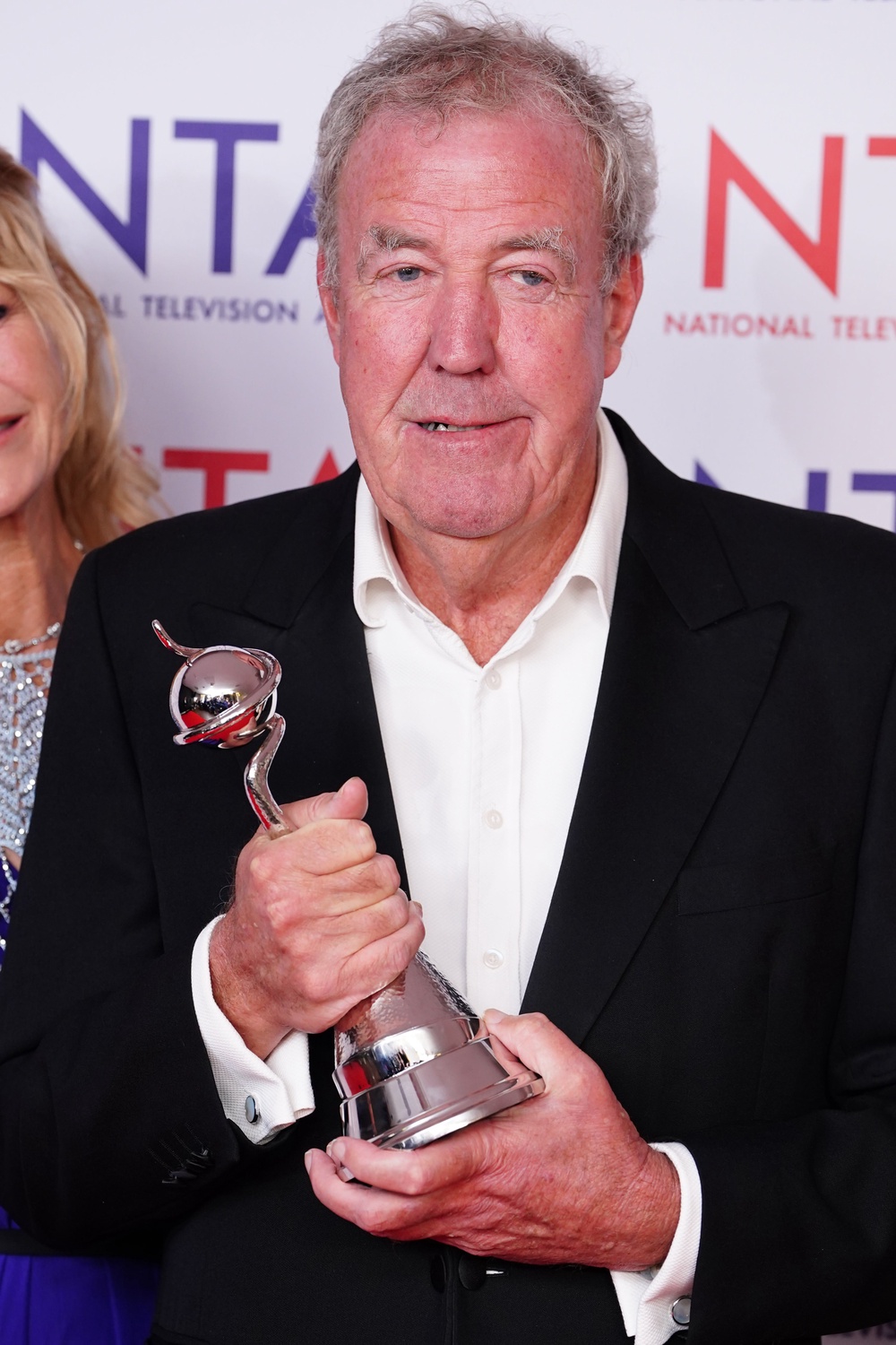 Jeremy Clarkson in the press room after winning the Factual Entertainment Award for Clarkson’s Farm at the National Television Awards 2025 (Ian West/PA)