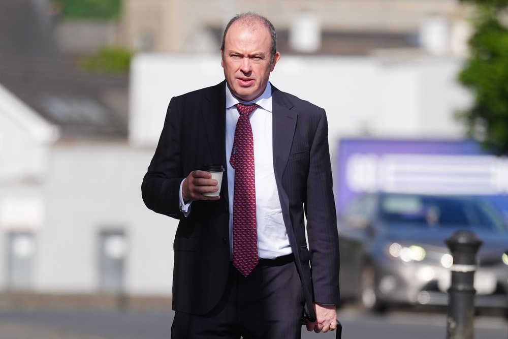 Jeffrey Donaldson’s barrister Kieran Vaughan KC, pictured, urged the jury to ‘ignore the noise, focus on the evidence’ (Brian Lawless/PA) (PA Wire)