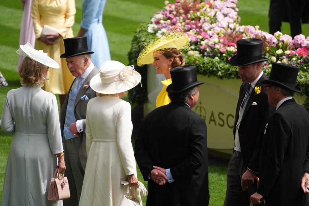 The King, the Princess of Wales and the Prince of Wales at Royal Ascot (Jonathan Brady/PA) (PA Wire)