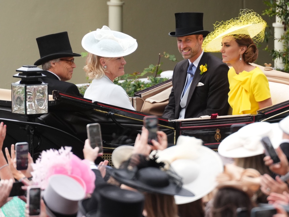 The Prince and Princess of Wales arrive by carriage on day two of Royal Ascot (Jonathan Brady/PA) (PA Wire)