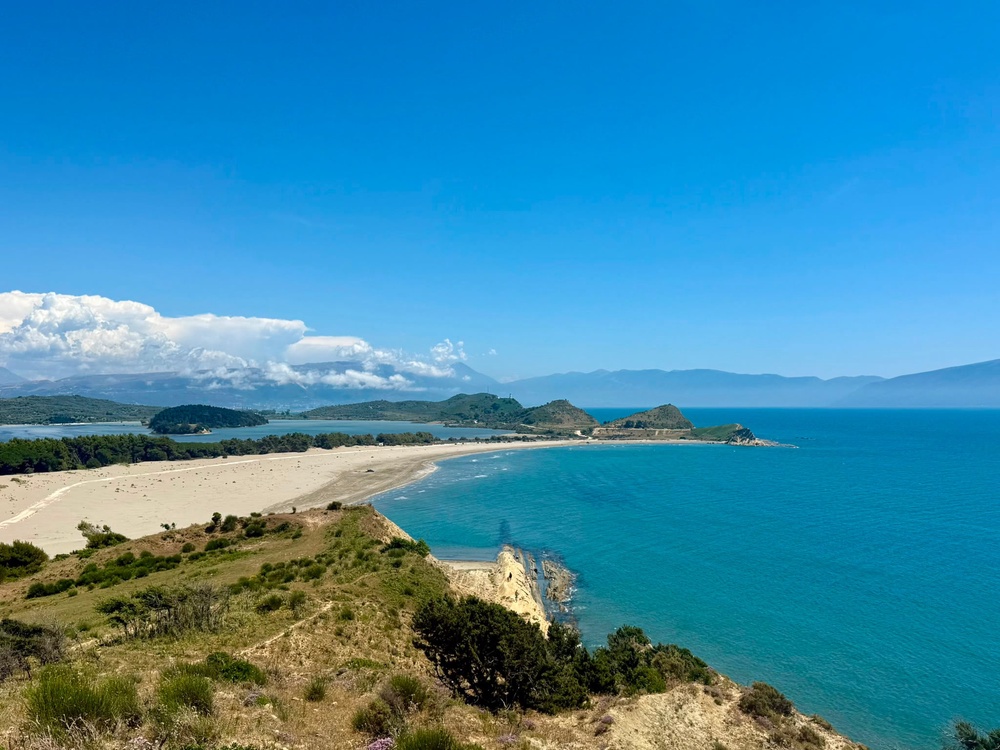 The part of coastline on Zvernec Peninsula where Ivanka Trump and Jared Kushner are planning to build a luxury resort (Annabel Grossman/The Independent)