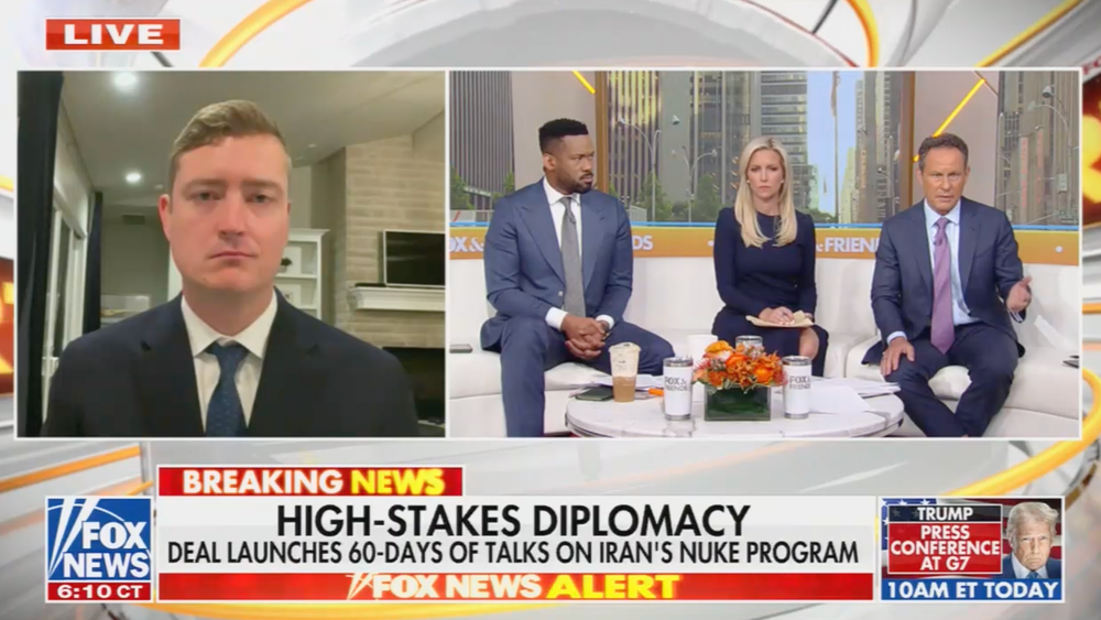 Fox News host Brian Kilmeade (right) suggested Vice President JD Vance 'wasn’t the right person' to bring the Iran conflict to an end (Fox News)