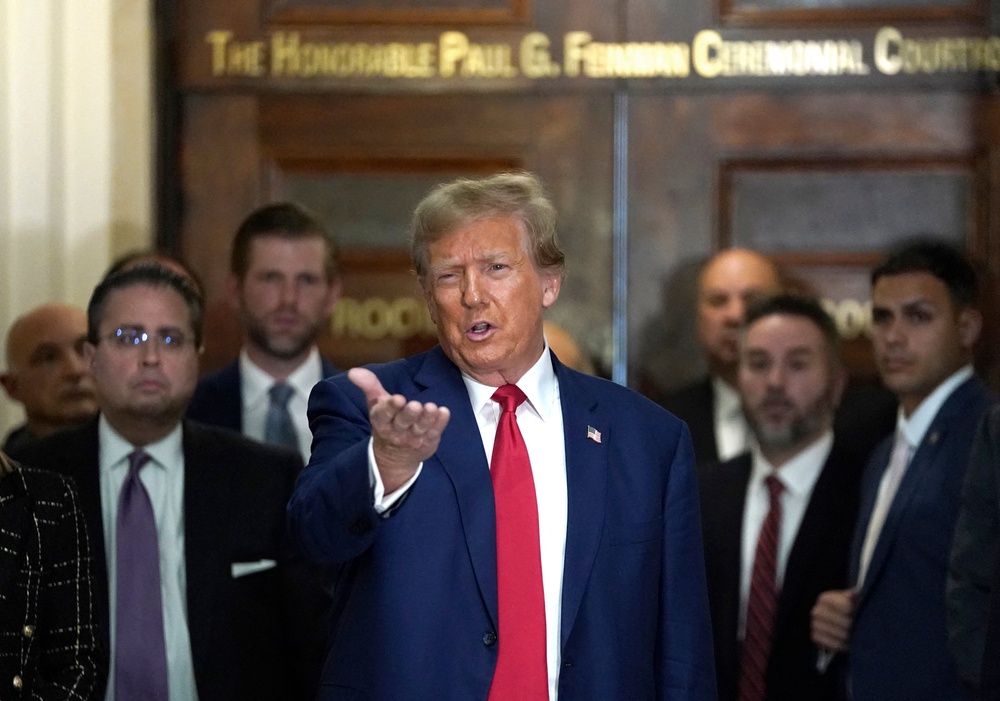 Trump was hit with a gag order in the case after he attacked Engoron’s chief clerk, among a long list of verbal attacks that prompted abusive messages targeting the judge and his staff (AFP/Getty)