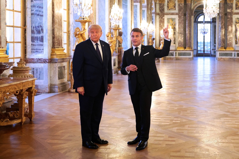 Trump has openly imitated Versailles in his commercial projects, and his gold-plated renovation of the White House resembles the palace (Reuters)