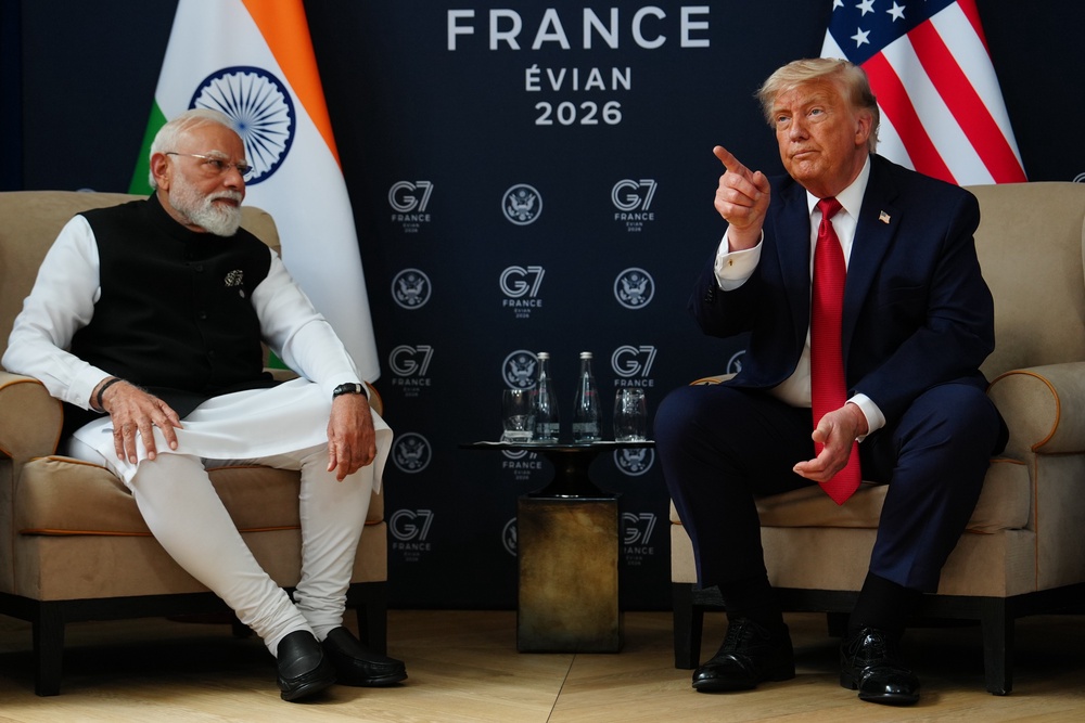 US president Donald Trump called Indian prime minister ‘the most beautiful man, like an angel’ (AP)