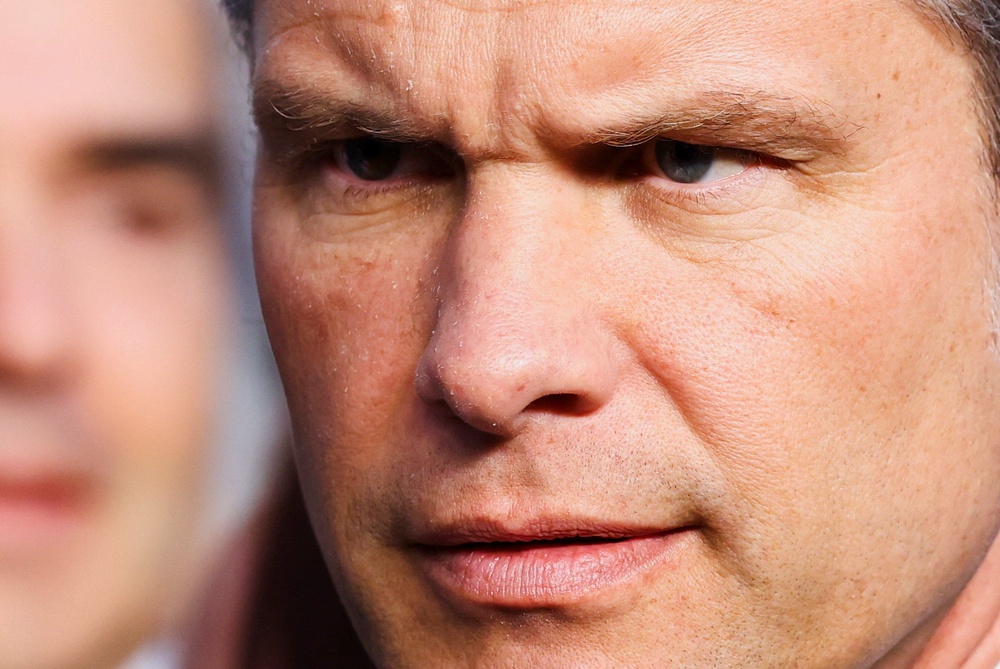 Hegseth echoed Trump’s accusations that Nato is a ‘paper tiger’ (Reuters)