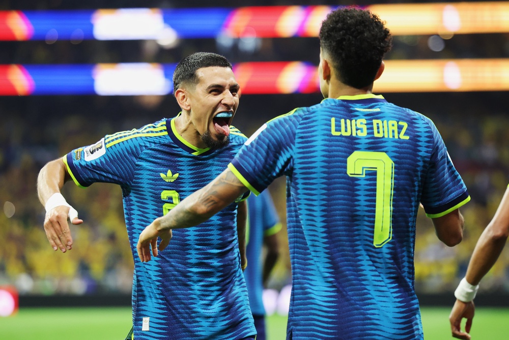 Colombia dominated much of the game but were given a scare as Uzbekistan equalised (AP)