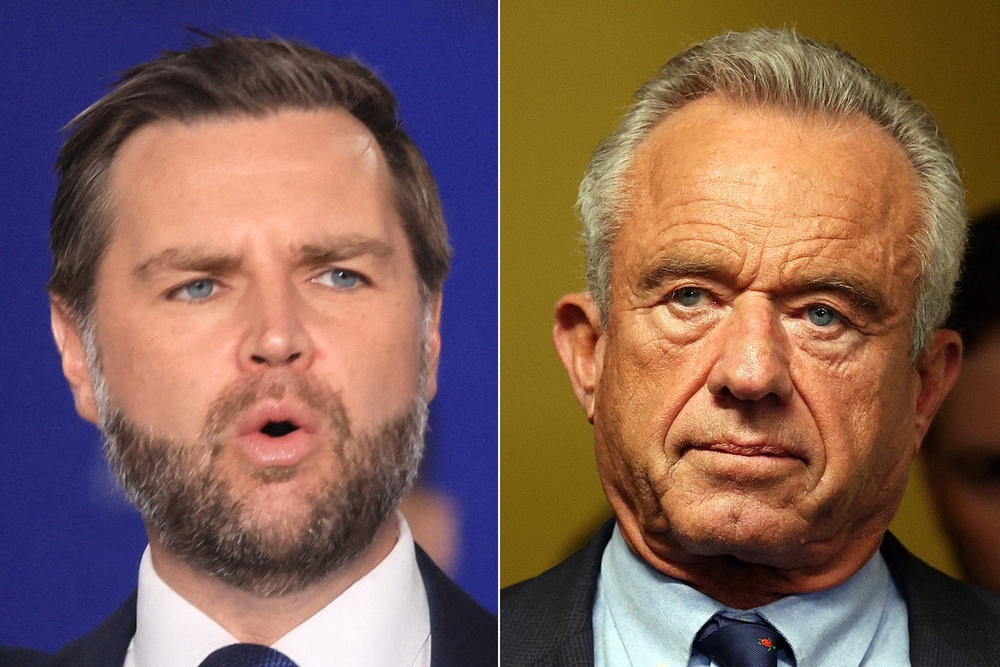 JD Vance was asked and answered a question about his weight loss and credited RFK Jr.’s sauerkraut diet (AFP/Getty)