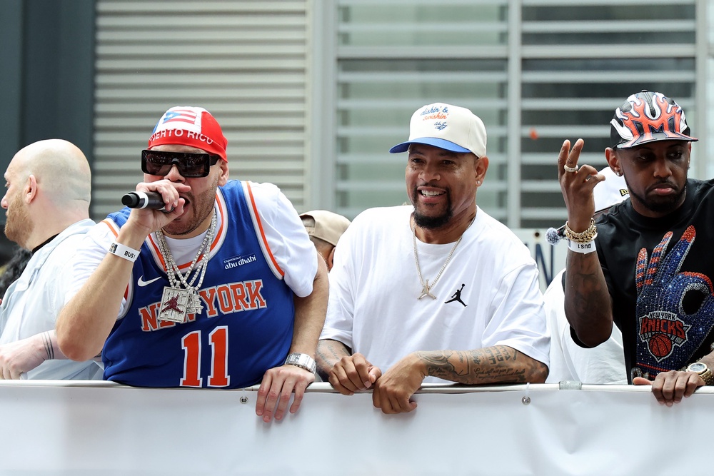 Fat Joe was among the Knicks mega fans in the crowd (Getty Images)