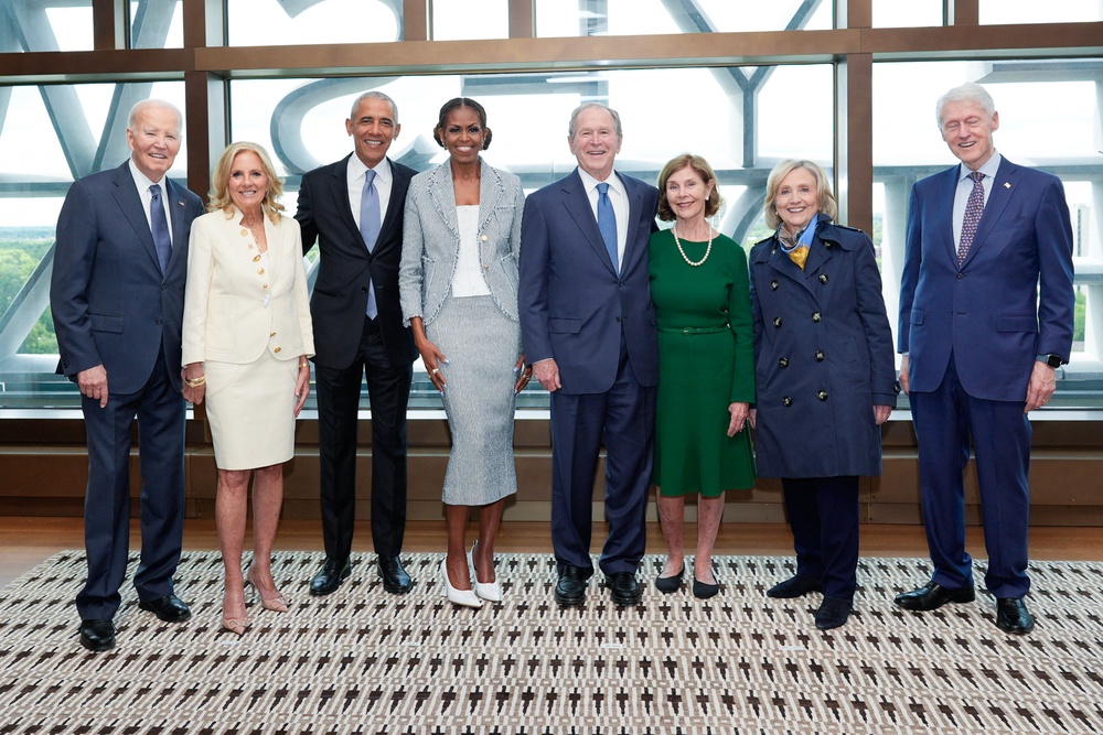 All living former presidents and first ladies were invited to the ceremony besides President Donald Trump (AFP/Getty)