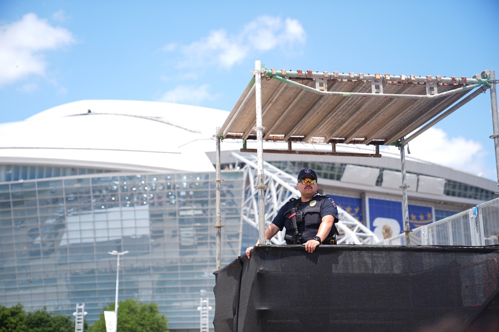 The huge security operation was in force hours before kick off on Wednesday (James Manning/PA) (PA Wire)