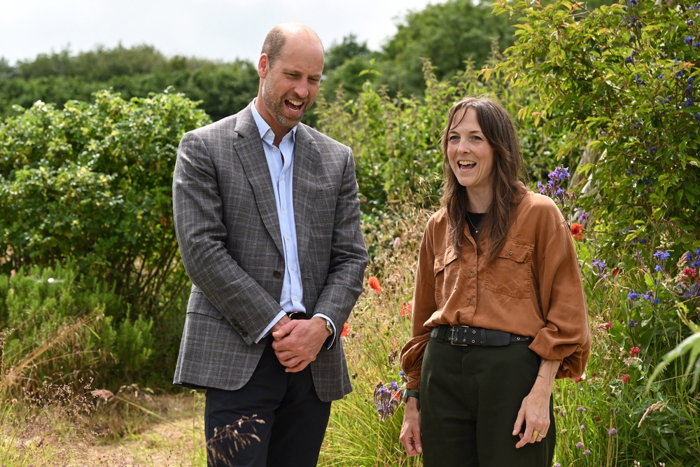 Managing director Rachel Phillips and William talk during a visit to the Apricot Centre in Dartington, Totnes (Hugh Hastings/PA) (PA Wire)