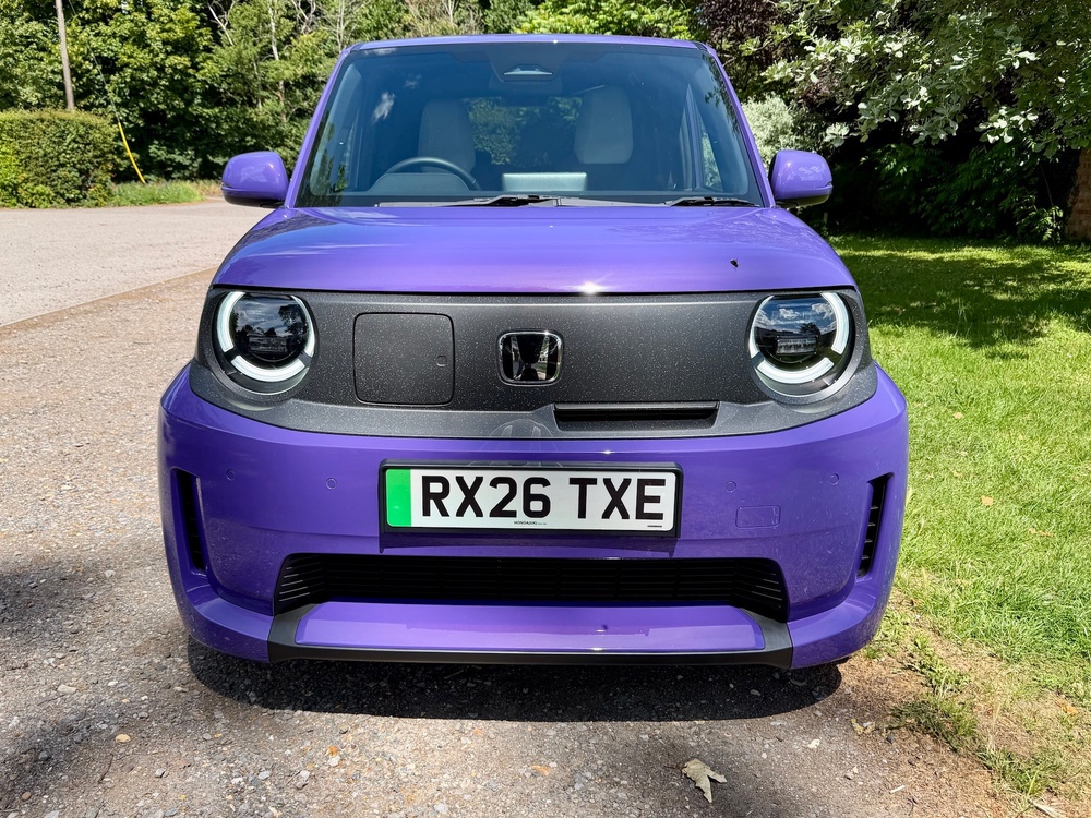The Honda Super-N looks the part with its body kit and circular LED lights (Steve Fowler)