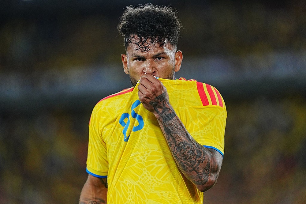 Look closely at Colombia's typically vibrant yellow jersey and you'll notice a burst of butterfly patterns (Getty Images)