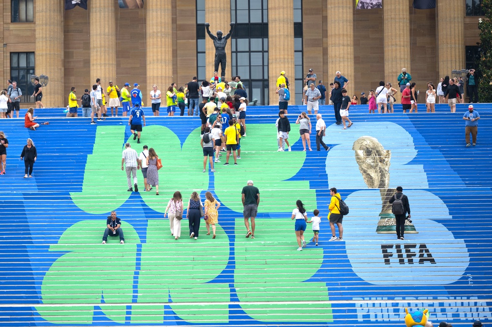 According to the Philadelphia Visitor Center, about 4 million people visit the steps each year (Jose F. Moreno/The Philadelphia Inquirer via AP)