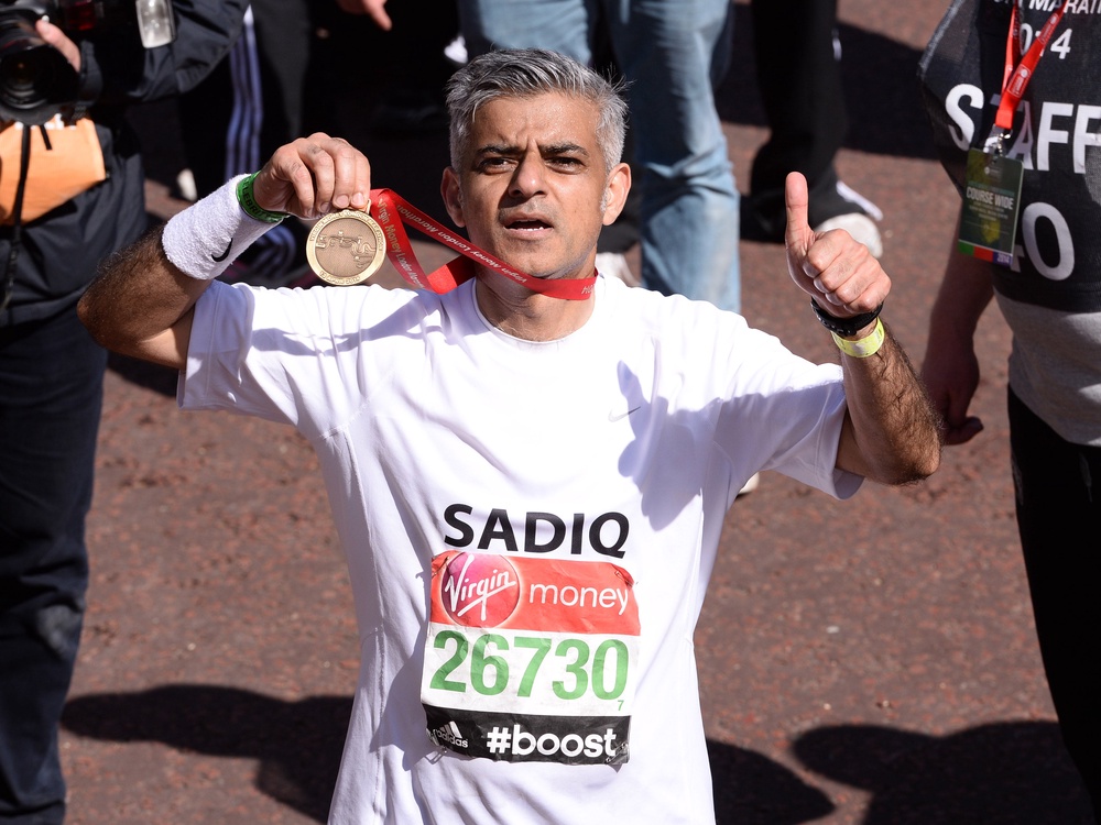 Sadiq Khan has run the London Marathon himself in the past (Getty)