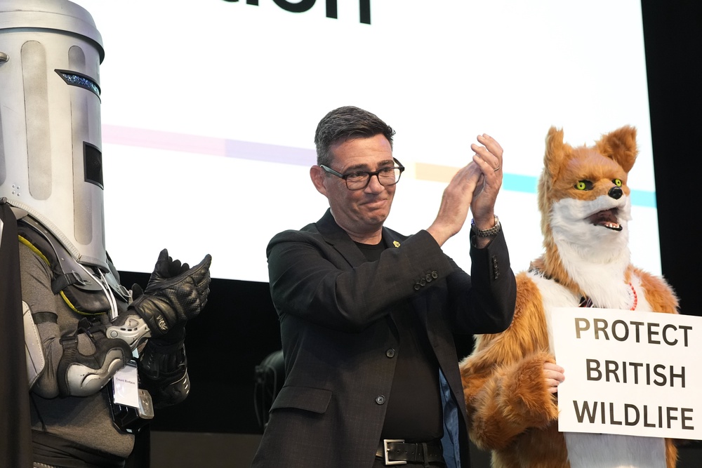 Andy Burnham being declared the winner of the Makerfield by-election (PA)