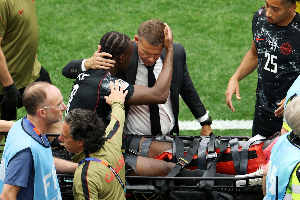 Jesse Marsch consoled Ismael Kone after the incident (Getty)