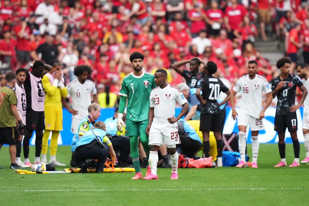 Assim Madibo was shown a red card (AP)