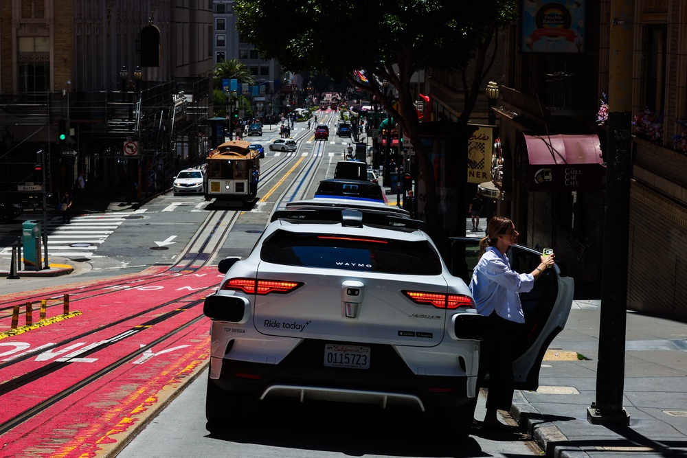 Waymo cars will drive themselves to a safe spot and then invite you to get out (AP)