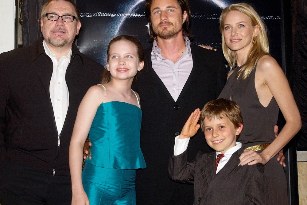 A young Chase with the cast of ‘The Ring’ in 2002, including Naomi Watts and Brian Cox (Reuters)