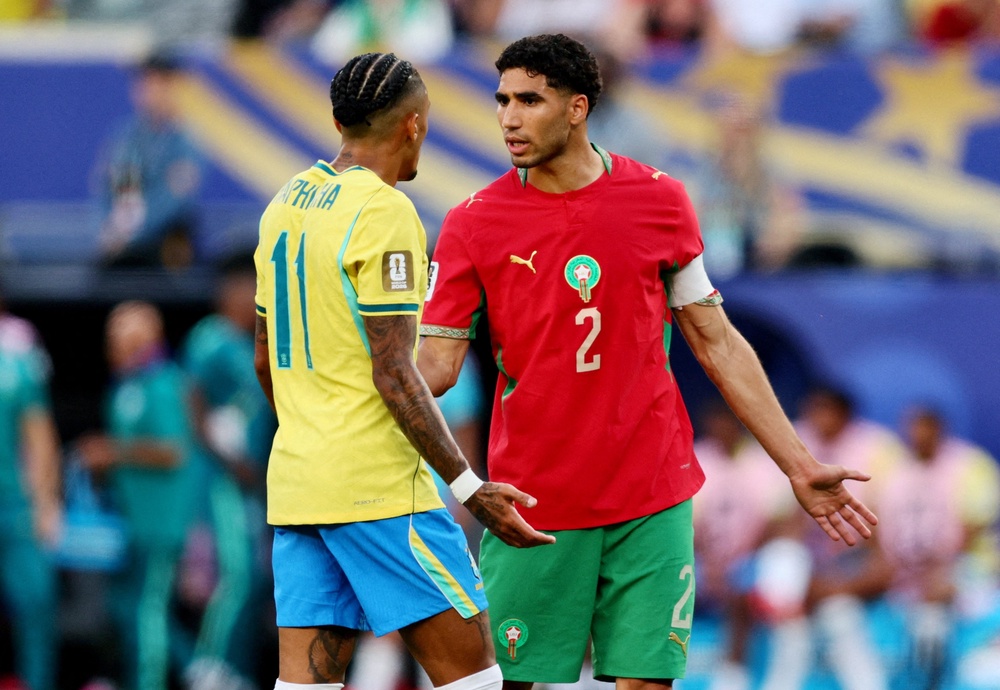 Hakimi played for Morocco against Brazil last weekend (Reuters)