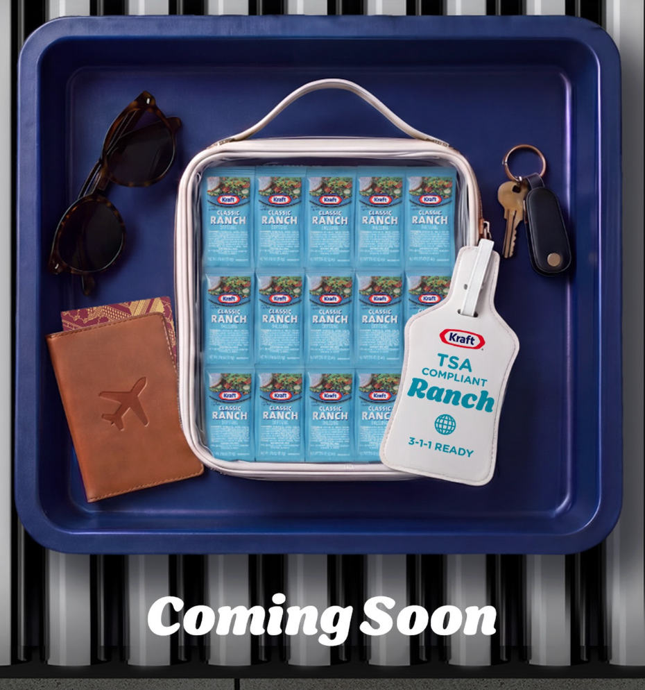 Kraft has unveiled 'TSA Compliant Ranch' to help those fans bring the uniquely American condiment back home (Instagram/@kraftsauces)