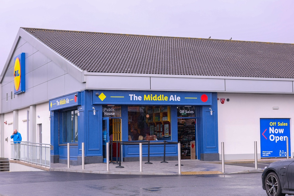 Police attended the incident at Lidl Northern Ireland’s pub, The Middle Ale, in Dundonald, Belfast (Liam McBurney/PA). (PA Wire)
