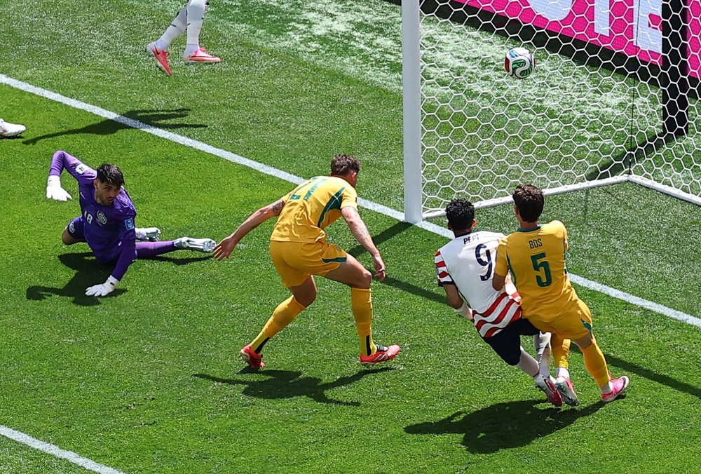 An early own goal opened the scoring for the USA (Reuters)