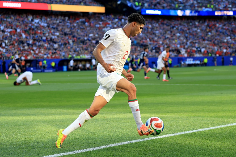 Achraf Hakimi in action against Scotland during the World Cup (Getty)