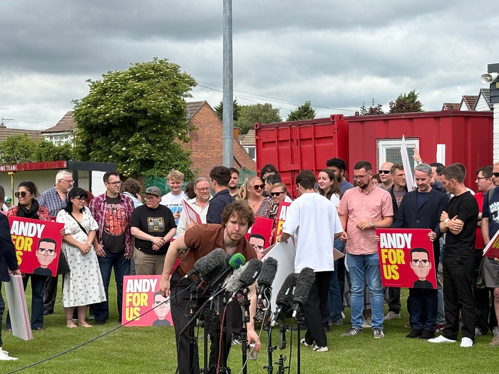 Supporters gather at Ashton Town FC (The Independent)