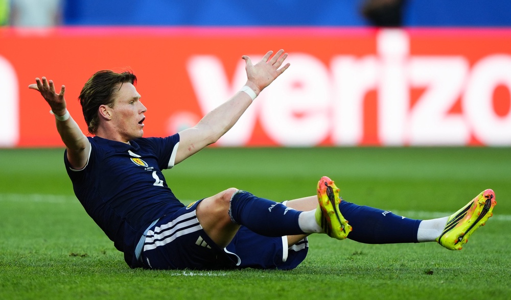 Scotland's Scott McTominay appeals for a penalty (PA)