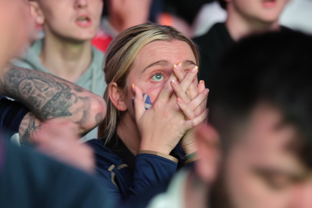 Scotland fans react at the OVO Hydro, Glasgow (Steve Welsh/PA) (PA Wire)