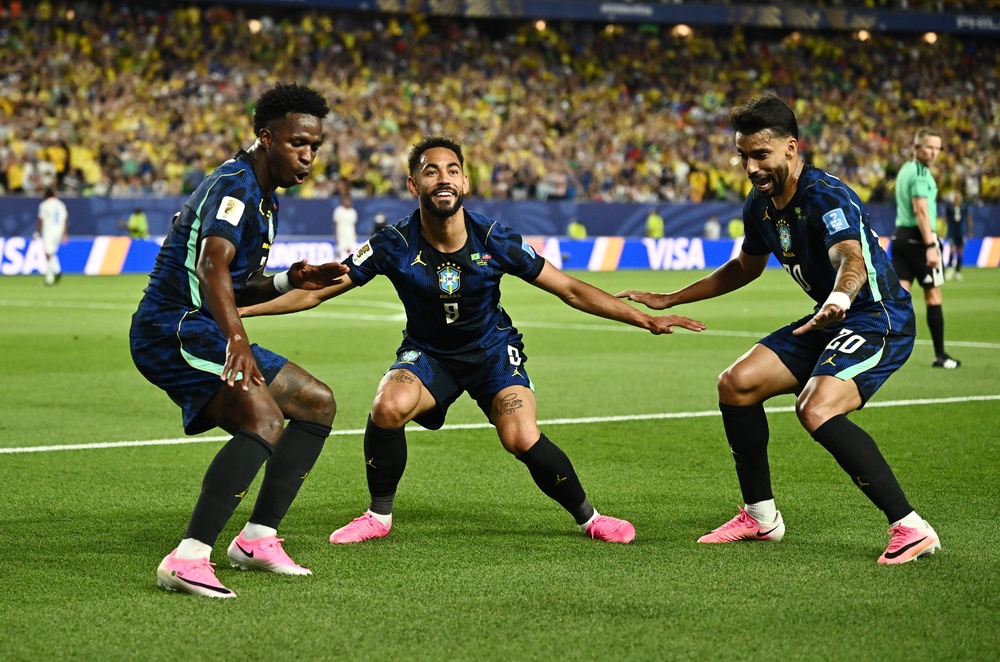 Cunha, Vini Jr. and Raphinha dovetailed well as Brazil's attack ran rings around the Haiti defence (Reuters)