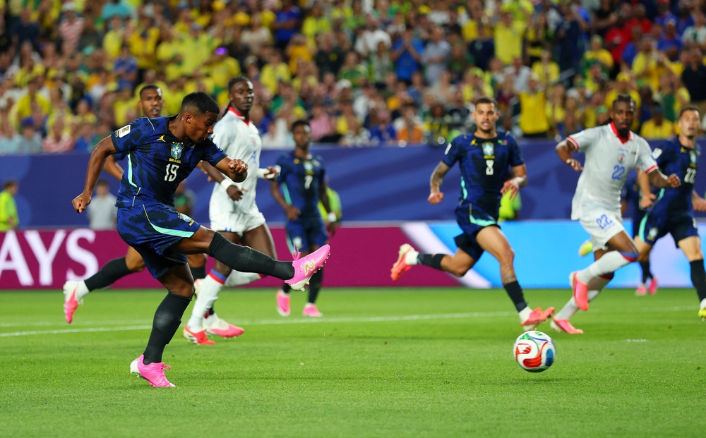 Endrick had his own well-taken effort ruled out for offside after coming on (Reuters)