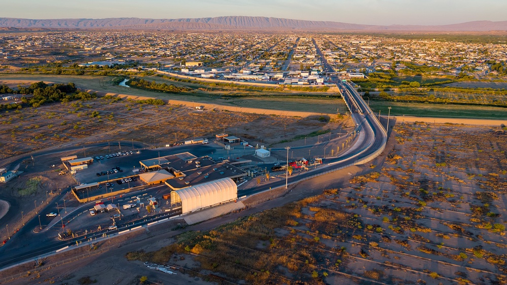The town, which sits on the Rio Grande River in the Big Bend area, is ‘vulnerable to deadly flash floods capable of destroying infrastructure, homes, farmland, and agriculture’ if its levee system is compromised by steel and concrete barriers (Getty)