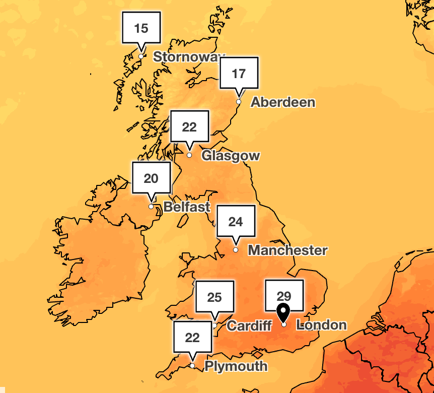 It will be hotter than Ibiza on Sunday (Met Office)