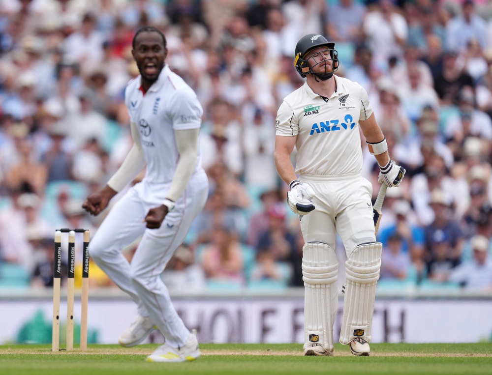 Jofra Archer finished with three wickets in New Zealand’s second innings (Ben Whitley/PA) (PA Wire)
