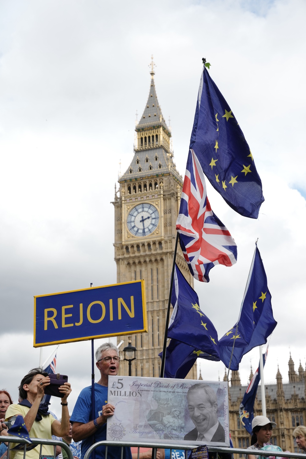 People during a National Rejoin March in London, marking 10 years since the Brexit referendum (Jeff Moore/PA) (PA Wire)