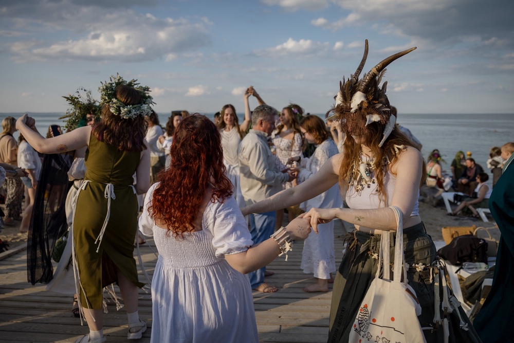 The celebration took place on a Black Sea beach in Odesa on June 20 (AFP/Getty)